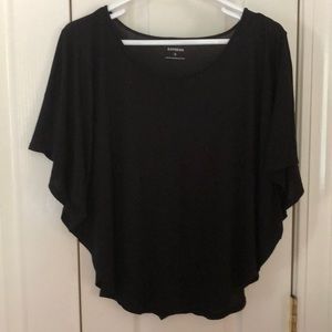 Express Black Flowy Top Size Small